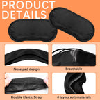 40 Pcs Eye Mask Sleep Masks Bulk Blindfolds for Team Building Party Games with Nose Pad and Adjustable Strap for Women Men 4 Lay
