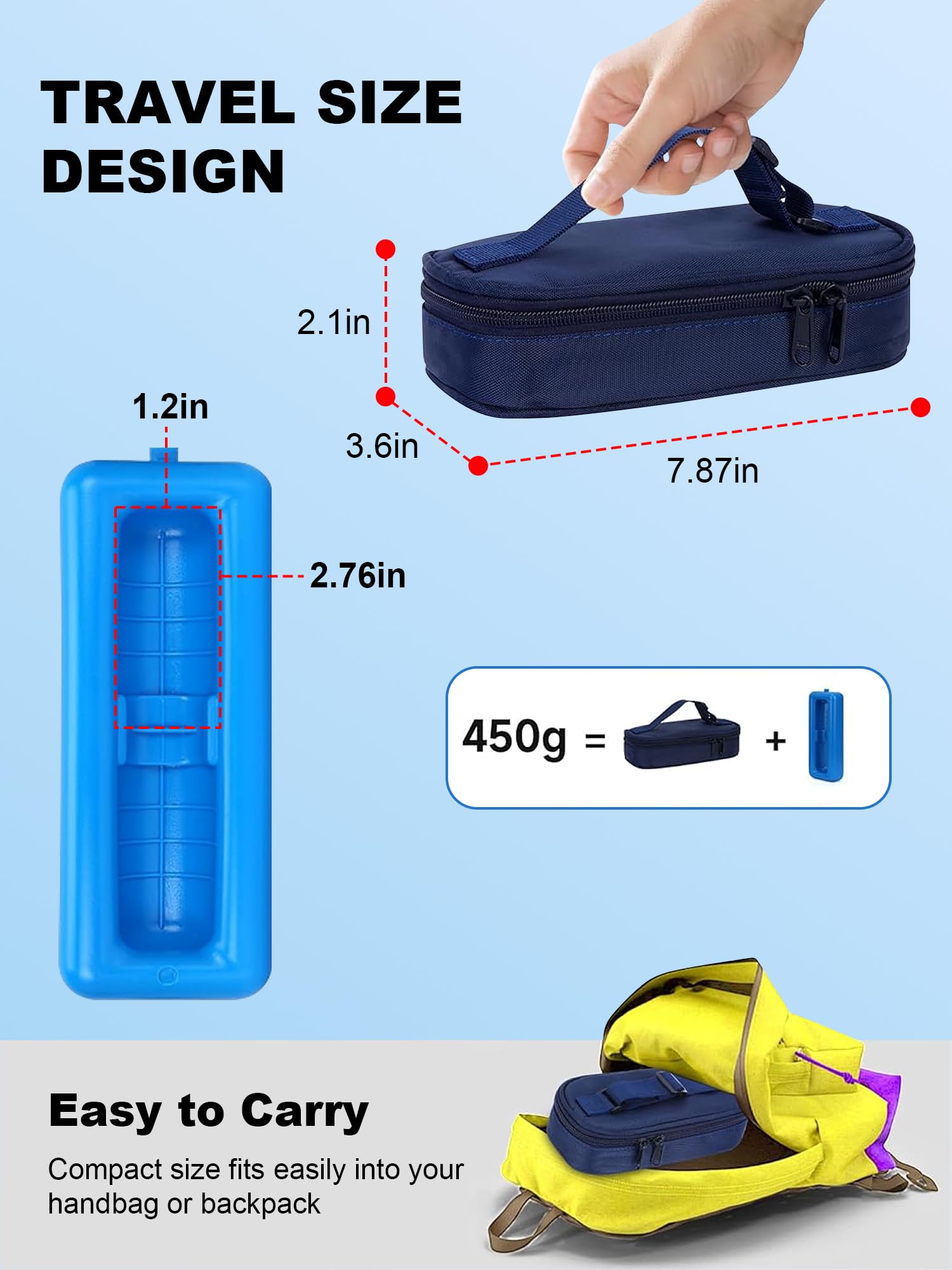 WIBOND Insulin Vial Cooler Travel Case - Diabetes Travel Case TSA Approved, Diabetic Medication Vial Cooling Bag with Protective