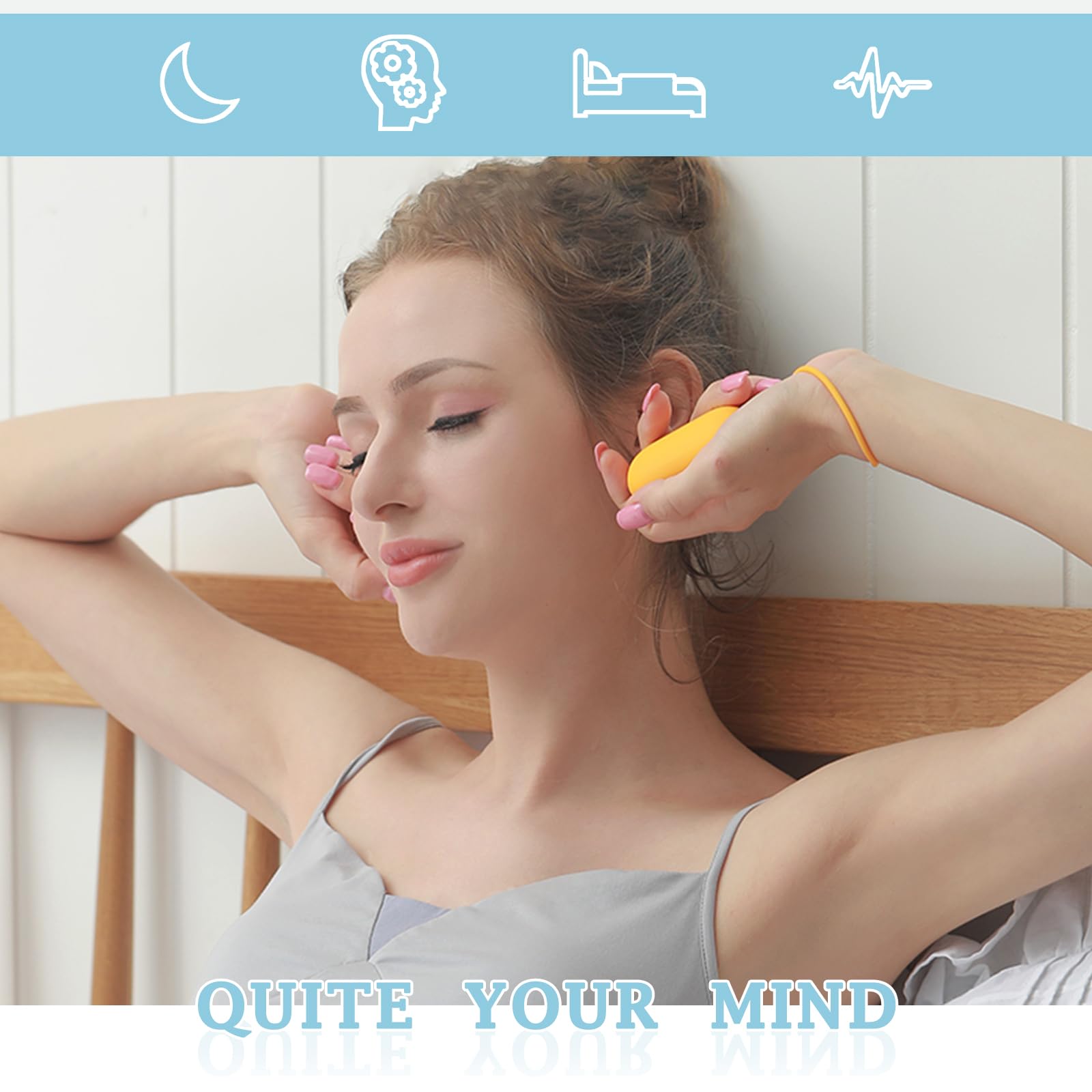 GOQELK Compact Handheld Sleep Aid Device - Relaxation Tool for Improved Sleep, Mood & Focus, Adjustable Massage Intensity, Porta