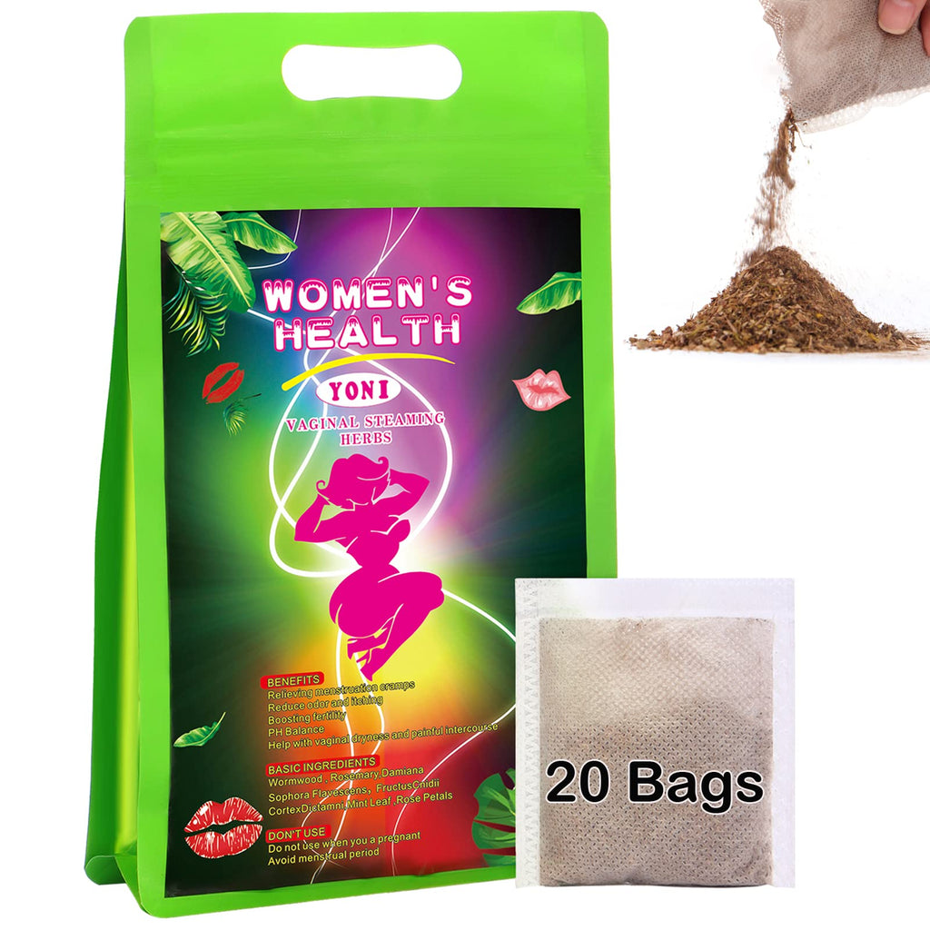 Yoni Steam Herbs for Cleansing(20 Bags), Yoni herbs for Steaming,100% Organic Herbal Blend V Steaming Herbs for Women Cleansing