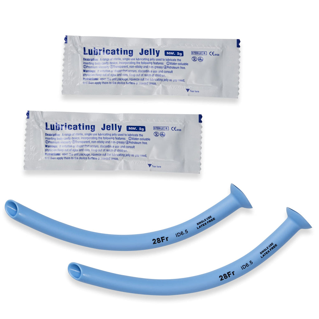 LINE2design Nasal Airway Kit 28F - Medical Nasopharyngeal Management Trauma Airways - First Aid Emergency Rescue Latex Free Resp