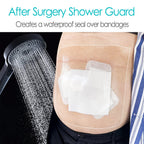 25 Pcs Waterproof Shower Cover 9x9 with Non-Stick Center Pad for Large Port Surgery Incisions Protector Patch Transparent Film C