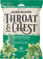 Jakemans Throat & Chest Menthol Cough Suppressant Peppermint - 30 Lozenges (3 Pack)