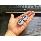 Tianigo Stainless Steel Baoding Balls Set, 1.2 Inches Chinese Health Balls, Metal Stress Relief Hand Massage Balls No Chime for