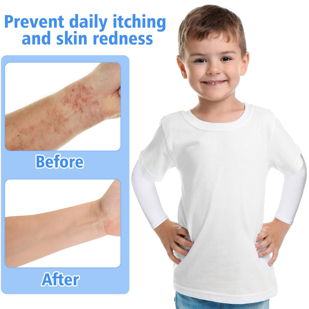 Eurzom 8 Pairs Eczema Sleeve for Kids Toddler Elastic Arm Sleeves Soft and Does Not Hurt the Skin UV Protection(5-7 Inch)