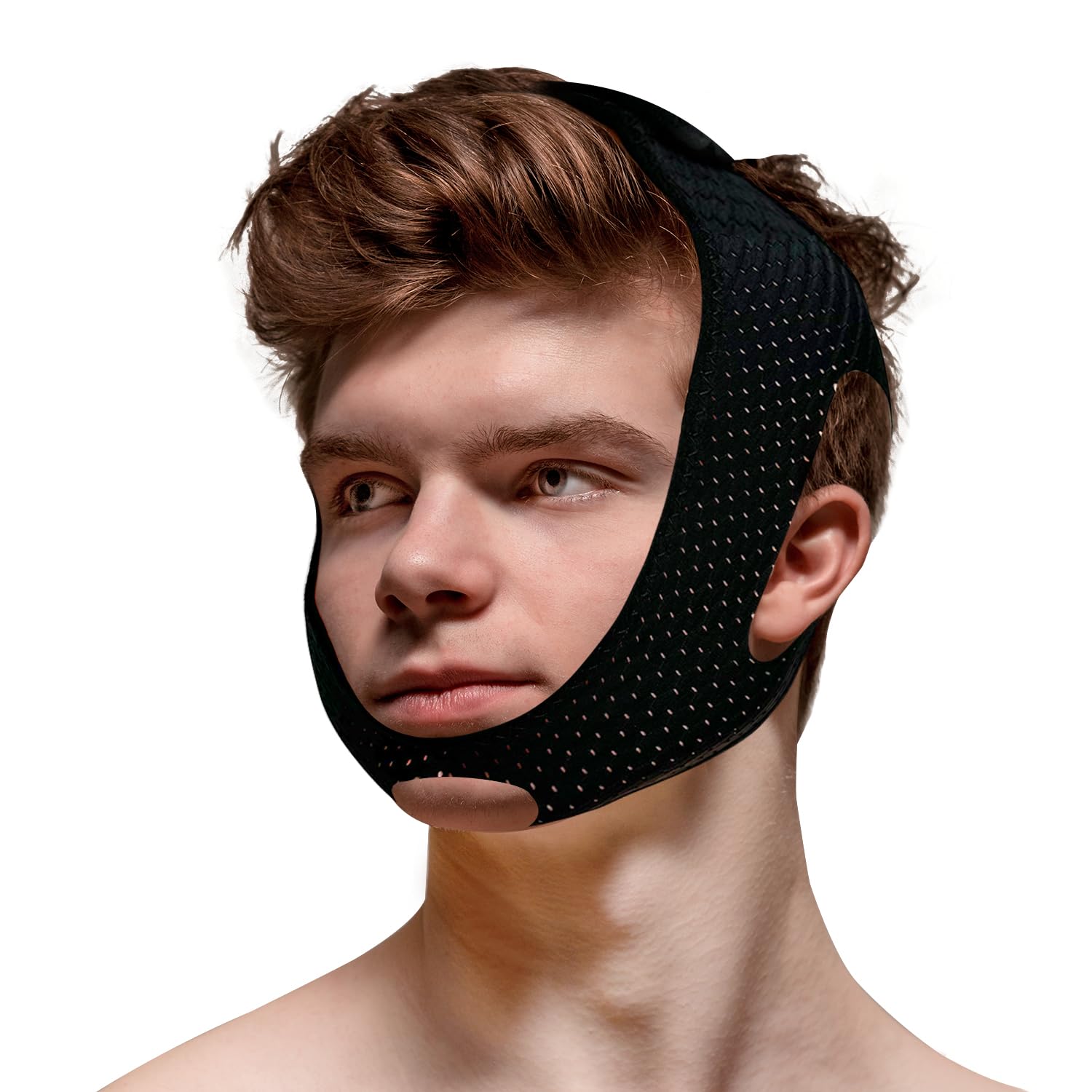 Chin Strap for CPAP Users,Chin Strap for Snoring,Adjustable & Breathable Anti Snoring Chin Strap for Sleeping, Jaw Strap for Sle