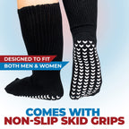 Extra Wide Socks For Swollen Feet, Wide Calf Socks, Diabetic Socks for Women, Hospital Socks for Men With Grips, Lymphedema Sock
