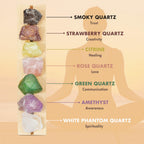 HYAMVOR Healing Crystal Night Light,7 Chakra Natural Bedside Lamp with Wooden LED Light Base,Healing Stones Positive Energy Nigh