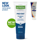 Medline Remedy Essentials Petroleum Jelly (4 oz Tube), 12 Count, 100% Pure White Petrolatum, Skin Protectant Barrier, Diaper Ras