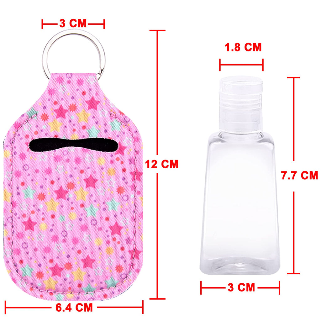Duufin 60 Pcs Hand Sanitizer Keychain Holders Set with 30 Pcs Empty Bottles 30 Pcs Hand Sanitizer Holder for Backpack Purse