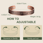 MagEnergy Copper Bracelet for Men 99.9% Copper Magnetic Adjustable Bracelet with Jewelry Gift Box