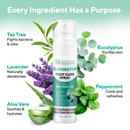 Lavinso Athletes Foot Care Spray with Tea Tree Oil - Shoe Deodorizer & Foot Odor Eliminator for Smelly Feet - Deodorant with Nat