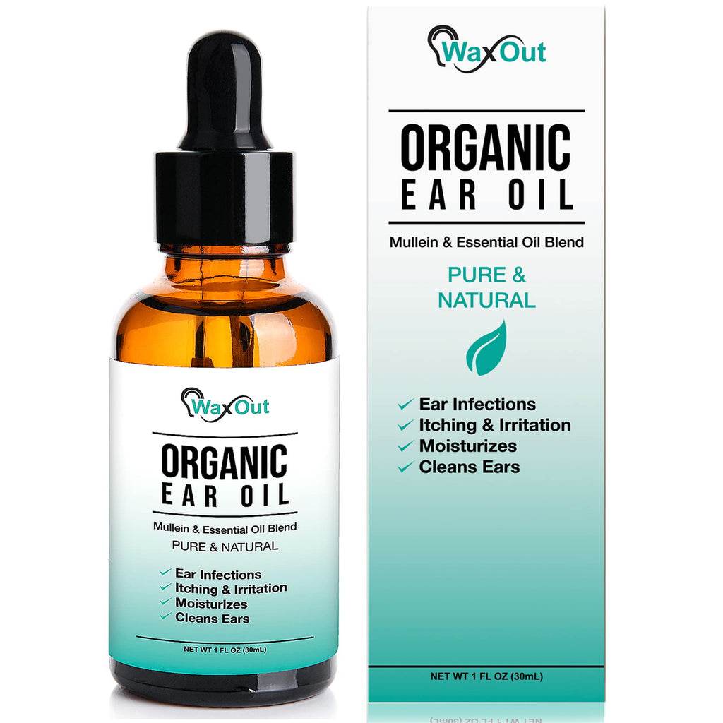 Natural Mullein Ear Wax Removal Oil & Cleaner with Garlic | Pain & Earache Drops | Earwax Softener, Moisturizer & Allergy Soothi