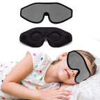 Sleep Mask for Kids with Blockout Light - Memory Foam 3D Contoured Eye Mask - Eye Cover & Travel Sleep Mask, Blindfolds for Kids