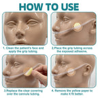 Nuanchu 30 Pair Gentle Adhesive Grip Tubing Skin Fixation Gentle Adhesive Grip Nasal Cannula System Beige Adhesives Pads for Sec