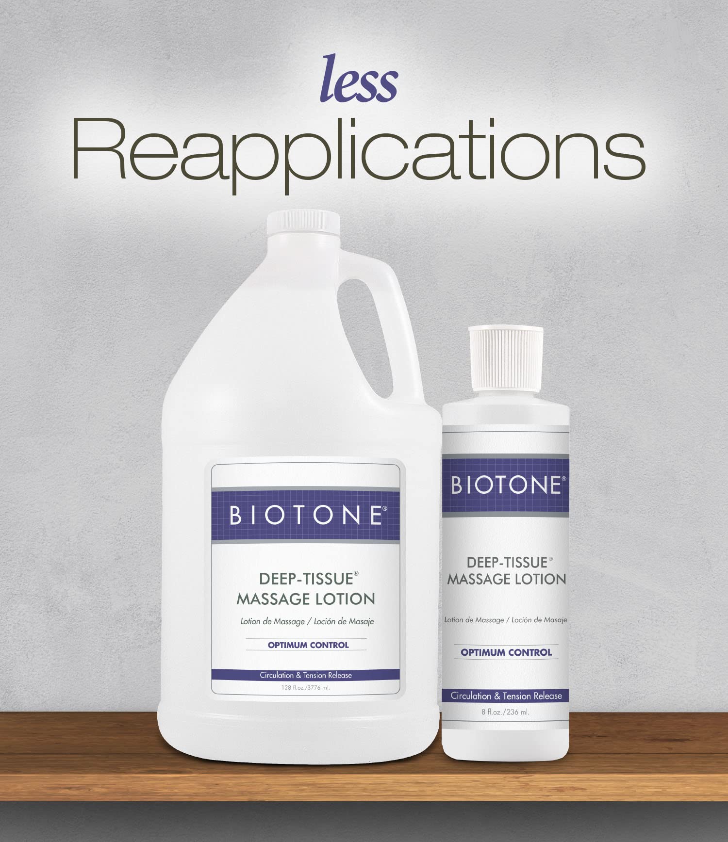 BIOTONE Deep Tissue Massage Lotion, Rich Texture, Lasting Glide, Use for Swedish, Trigger Point, Sports, and Deep Tissue, Smooth
