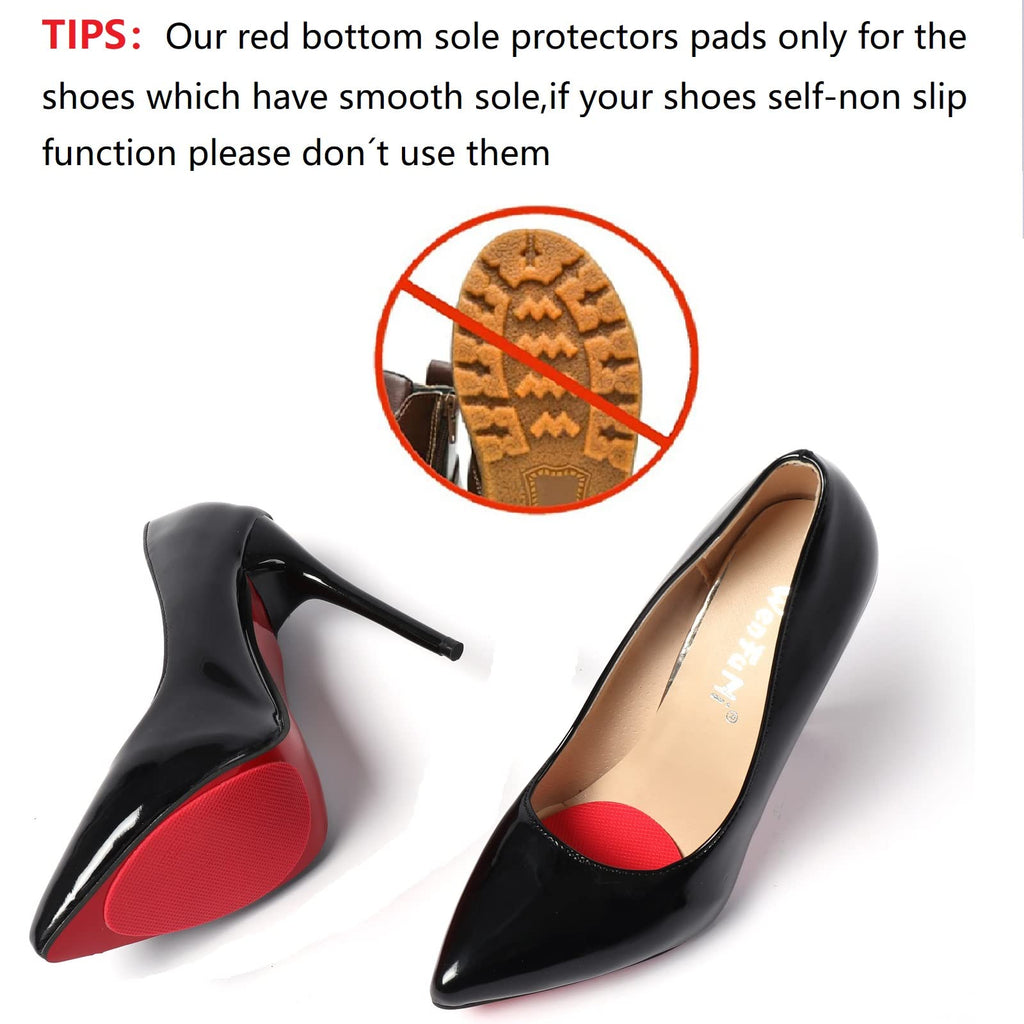 CZBYXA12 Shoe Grips on Bottom of Shoes,Red Bottom Protectors Compatible with Christian Louboutin,Non-Slip Shoe Pads & Grips - So