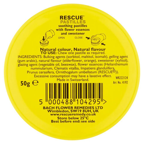 RESCUE Pastilles Orange and Elderflower 50 g