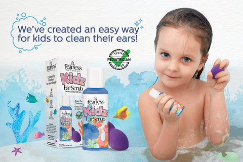 Fearless Naturals Kids Ear Scrub Daily Ear Cleaner for Kids and Adults Ear Wax Removal Clean Away Dirty, Wax, and Oil - All Natu