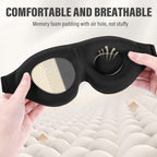 YIVIEW Sleep Mask for Side Sleeper, 100% Light Blocking 3D Sleeping Eye Mask, Soft Breathable Eye Cover for Women Men, Relaxing