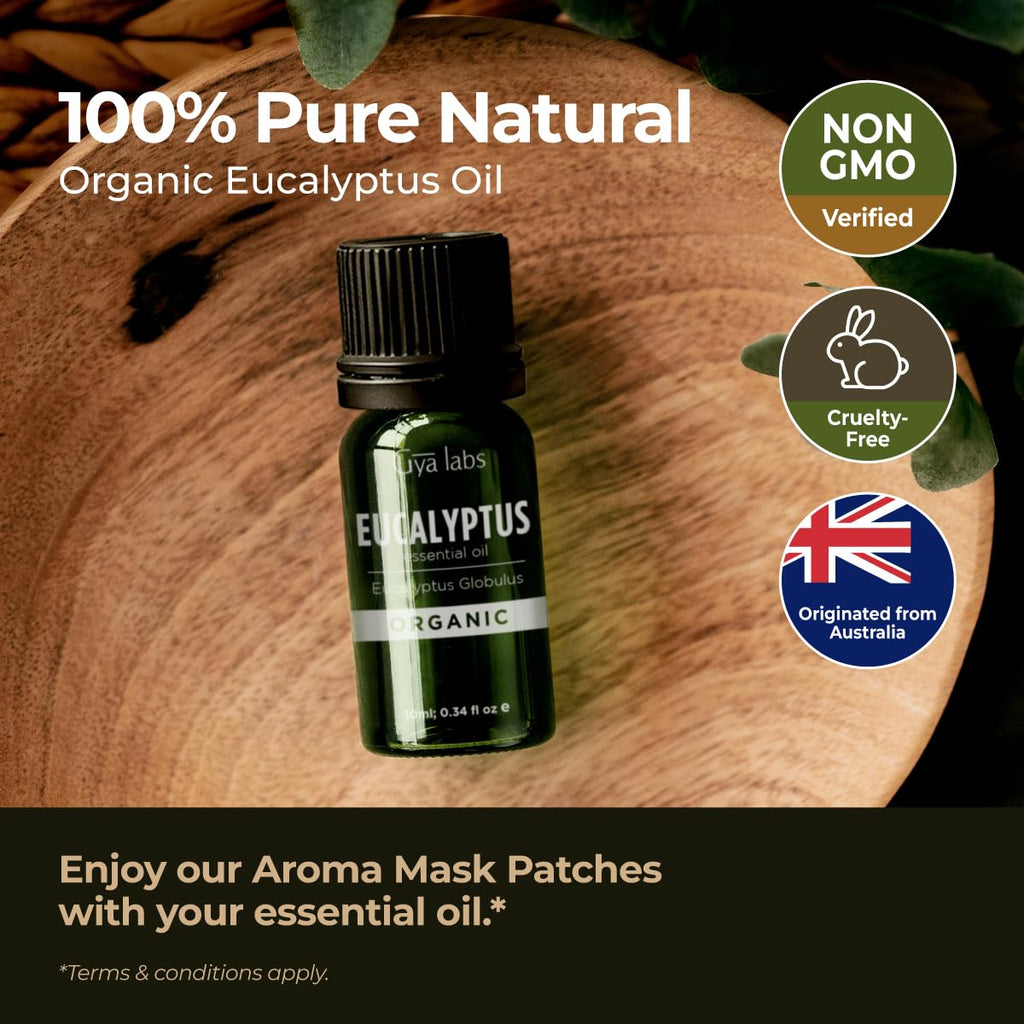 Gya Labs Organic Eucalyptus Essential Oil for Diffuser - 100% Pure Natural Eucalyptus Oil Organic for Skin, Hair, Soap Making &