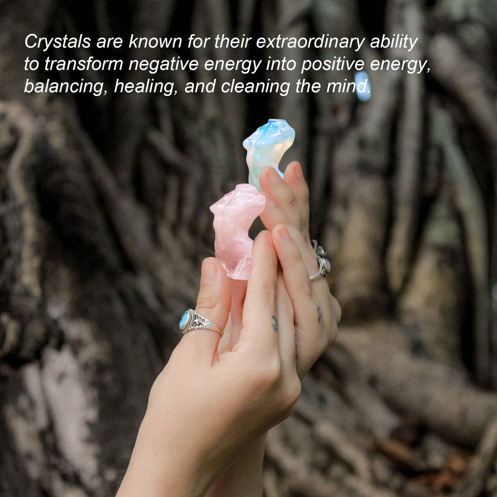Apengshi Natural Rose Quartz Goddess Image Hand-Carved Female Model Collect Sculpture Crafts Healing Crystal Meditation Yoga Bal