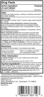 SDA LABORATORIES Meclizine Chewable Tablets, 25mg, Anti-Emetic, Raspberry Flavor, Motion Sickness & Vertigo Relief for Nausea, D