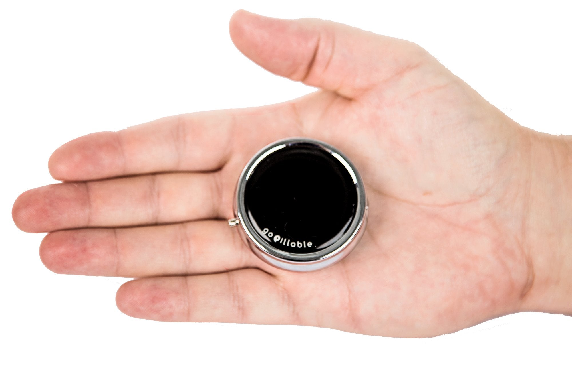GOPILLABLE Black Purse Pill Box or Small Pill Box for Pocket. Convenient and Discreet, Great for Daily use or for Travel.