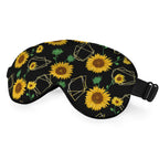 NOHSHE Sunflower Sleep Mask Eye Mask Yellow Sunflowers Flower Golden Geometric Sleep Mask Light Blocking Adjustable Smooth Soft 