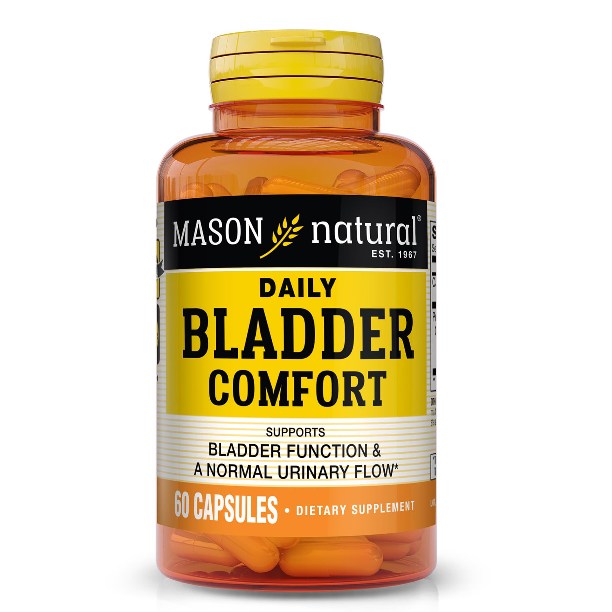 MASON NATURAL Daily Bladder Comfort, 30-Day Supply with Calcium, Pumpkin Seed, & Soy Germ to Support Normal Bladder Function