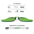 Superfeet Run Support High Arch Insoles - High Arch Support - Trim-to-Fit Carbon Fiber Orthotic Shoe Inserts for Running Shoes -