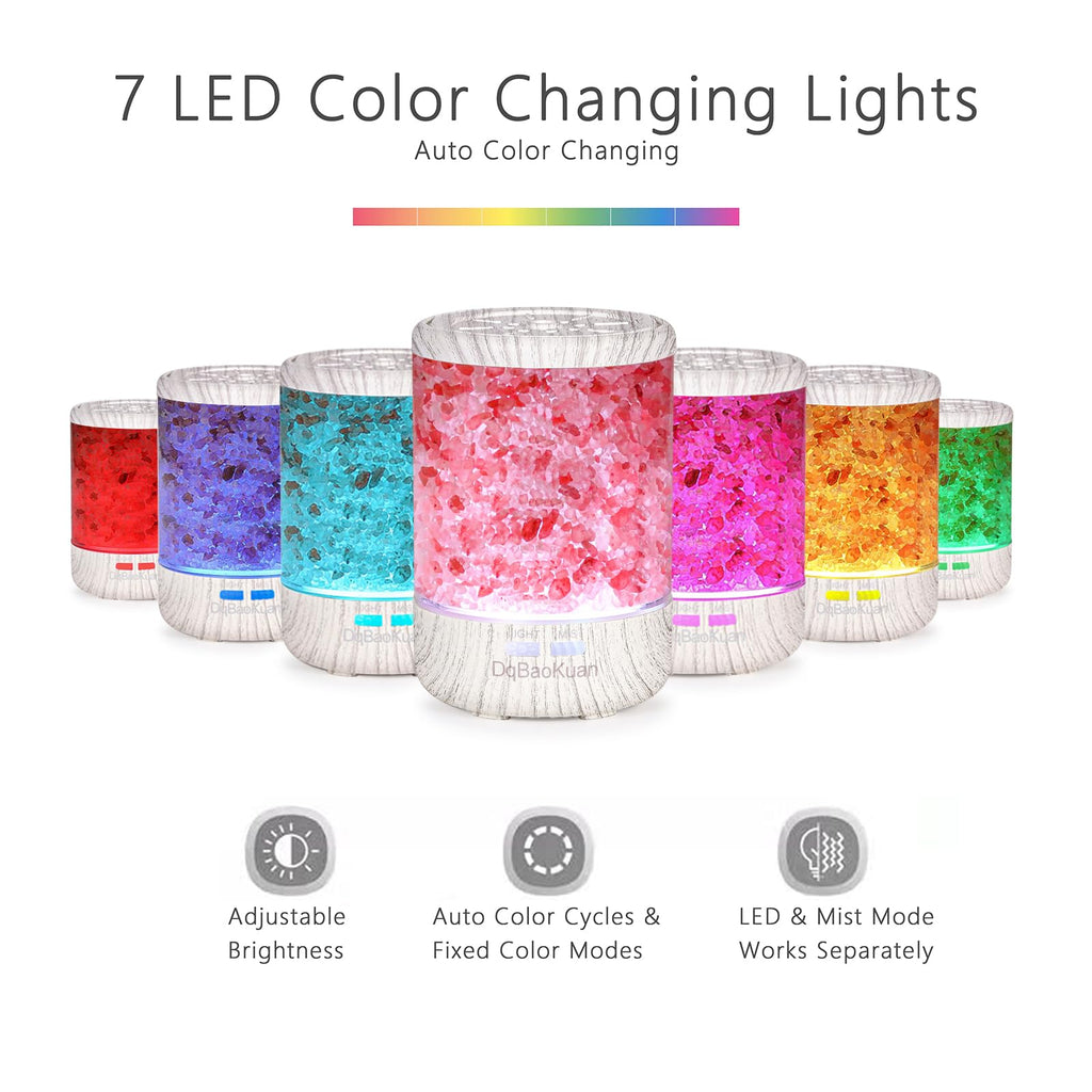Essential Oil Diffuser, Aromatherapy Diffuser, 100% Natural Himalayan Salt Lamp, Ultrasonic Cool Mist Humidifier 3 in 1 for Smal