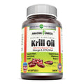 Amazing Omega Superba Krill Oil 1000 Mg Per Serving 60 Softgels (Non-GMO,Gluten Free) - Omega 3 Fatty Acids with 120 mg EPA & 56