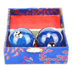 Generic 1.85 Cloisonne Health Hand Balls Yin-Yang Chinese Meditation Baoding Feng Shui Healthy Exercise Stress Balls with Gift
