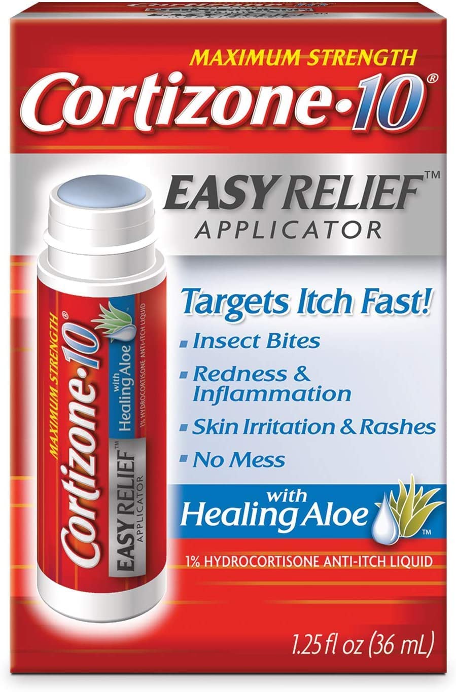 Cortizone-10 Easy Relief Applicator Anti-Itch Liquid 1.25 oz