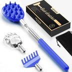 HEYAXA Telescoping Back Scratcher with 3Pcs Detachable Heads, Gifts for Christmas, Stocking Stuffers Birthday Gifts for Men, Wom