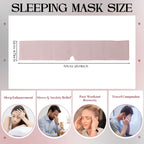 Bonuci 2 Pcs Weighted Eye Mask for Sleeping Soft Blackout Gravity Sleep Mask Gentle Pressure Eyes Cover with Adjustable Elastic