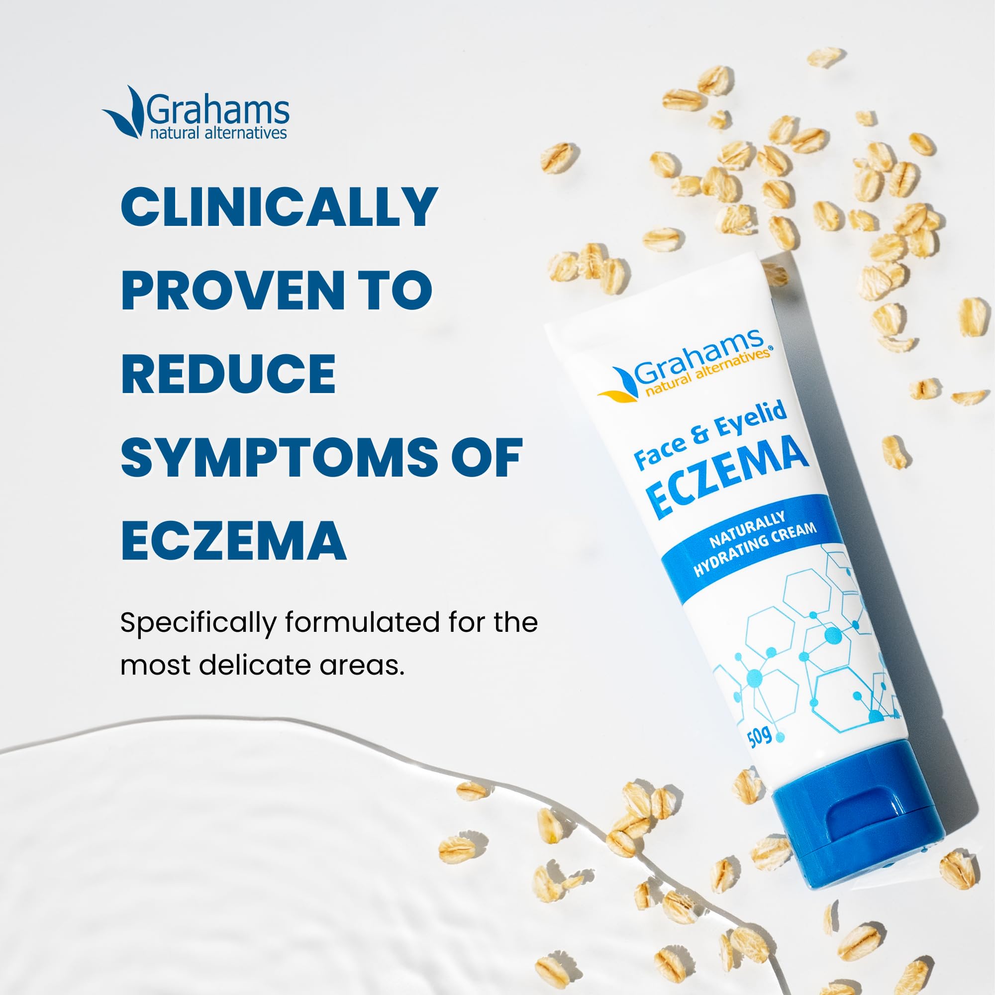 Grahams Natural Face & Eyelid Eczema Cream - Treatment for Eczema, Dermatitis, Itch Relief, Redness, Inflammation & Very Dry Ski
