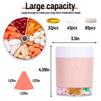 Extra Large Supplement Organizer,Betife Daily Weekly Pill Organizer Bottle, Pill Dispenser with 7 Large Compartments, Organizer