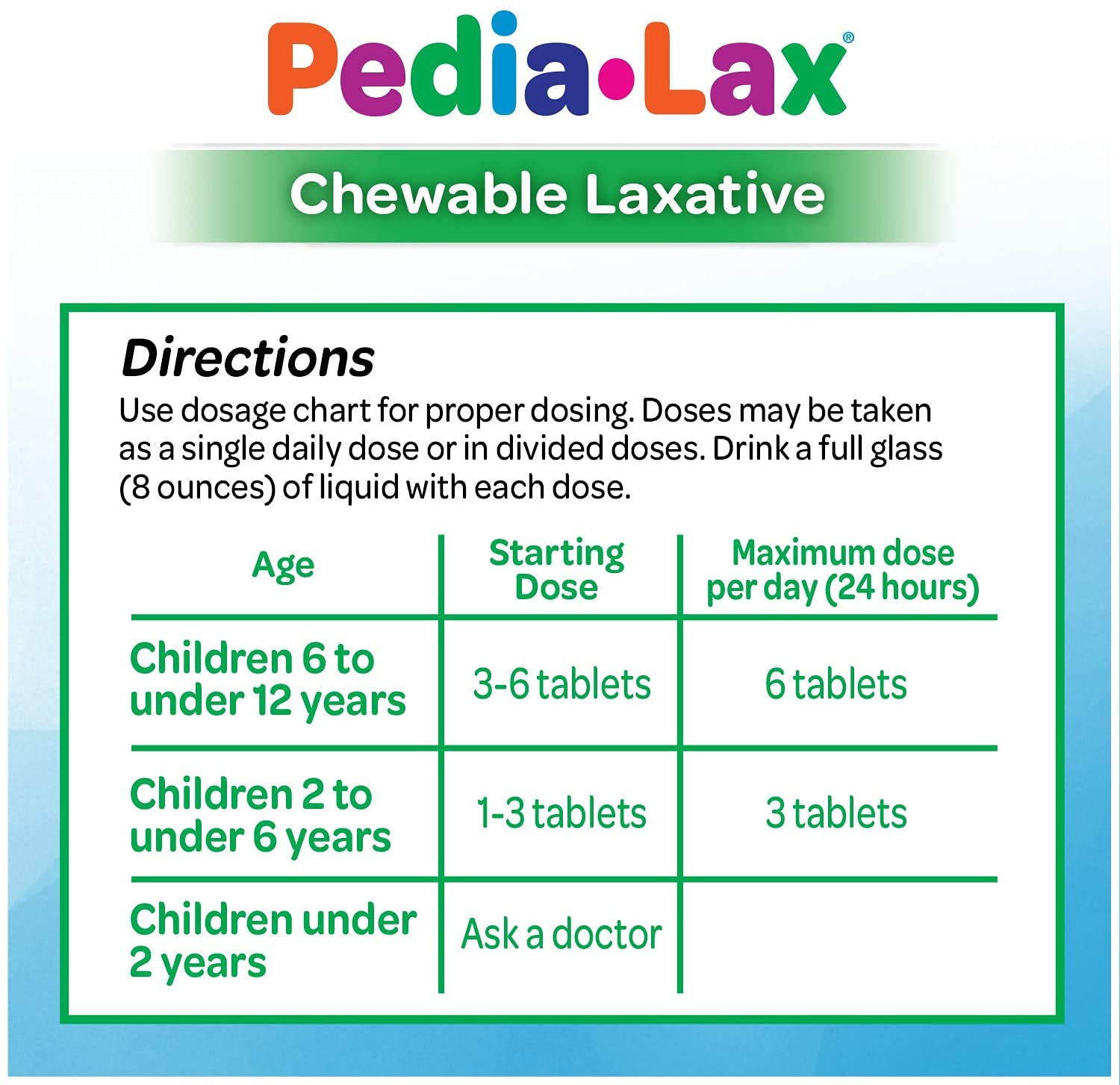 Pedia-Lax Laxative Chewable Tablets for Kids, Ages 2-11, Watermelon Flavor, 30 Count, Pack of 3
