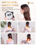 VYM Red Light Therapy for Face: High-Energy Super Lightweight 292 LEDs Cordless Professional Light Therapy Mask Infrared LED Fac