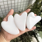 Mndrlin White Jade Crystal Jade Gua Sha Scraping Facial Massage Tool, Stone Scraping Scraper Board for SPA Women Men