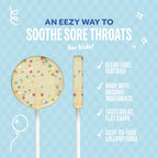Lolleez Lollipops for Kids Sore Throat Relief, Birthday Cake Perfect for Soothing A Sore Throat While Tasting Great, Birthday Ca