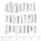 Top Plaza 0.44lb Bulk Irregular Shape Polished Clear Quartz Crystal Points 0.59-1.57'' Natural Tumbled Stones for Decor Reiki Cr
