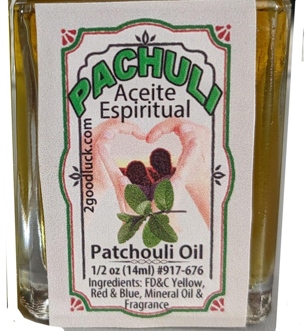 2GoodLuck Patchouli, Spiritual Oil With 1 Dram Perfume Set for Magic and Rituals. Aceite Espiritual Perfumado Para Rituales Y Ma