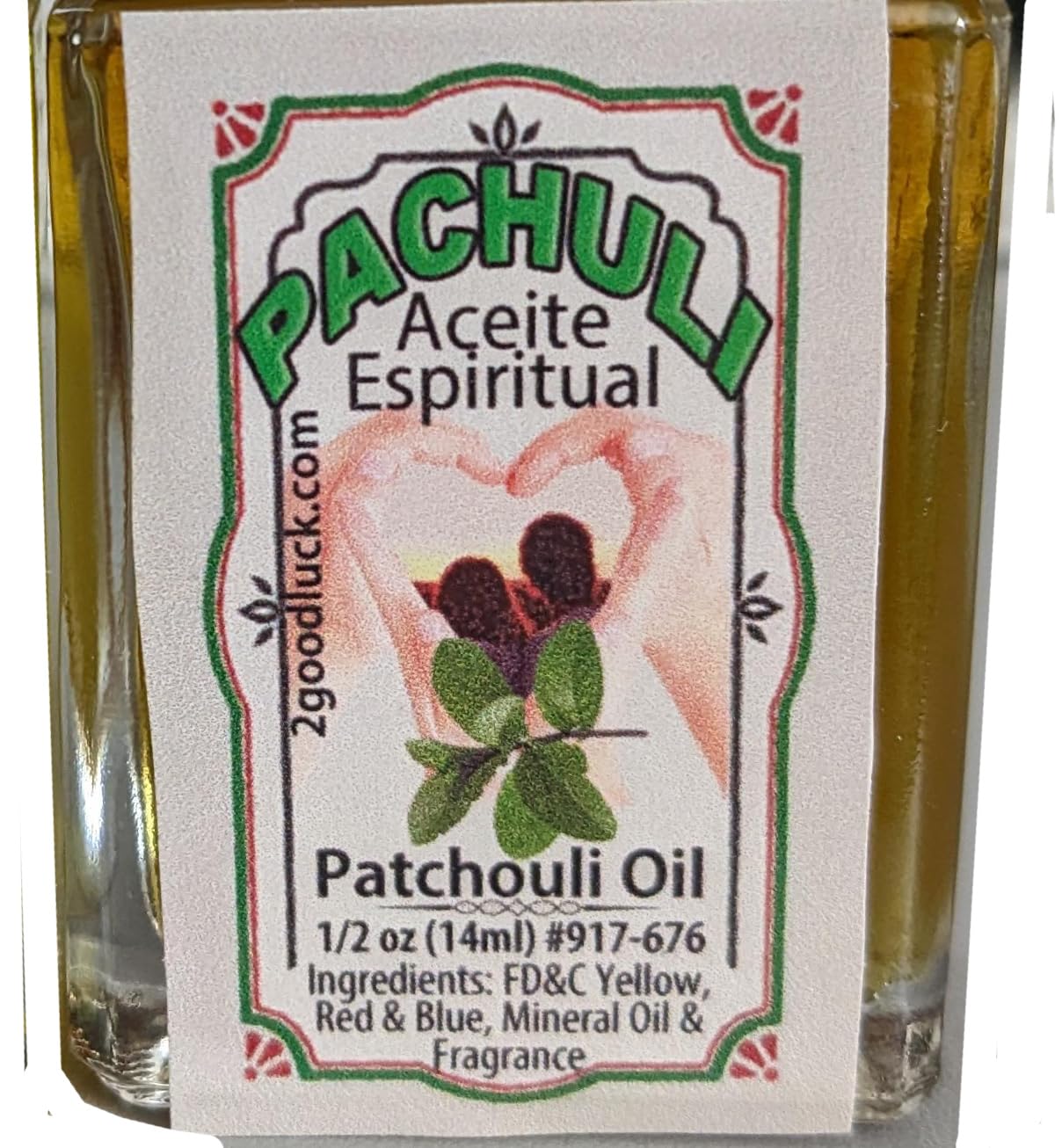 2GoodLuck Patchouli, Spiritual Oil With 1 Dram Perfume Set for Magic and Rituals. Aceite Espiritual Perfumado Para Rituales Y Ma