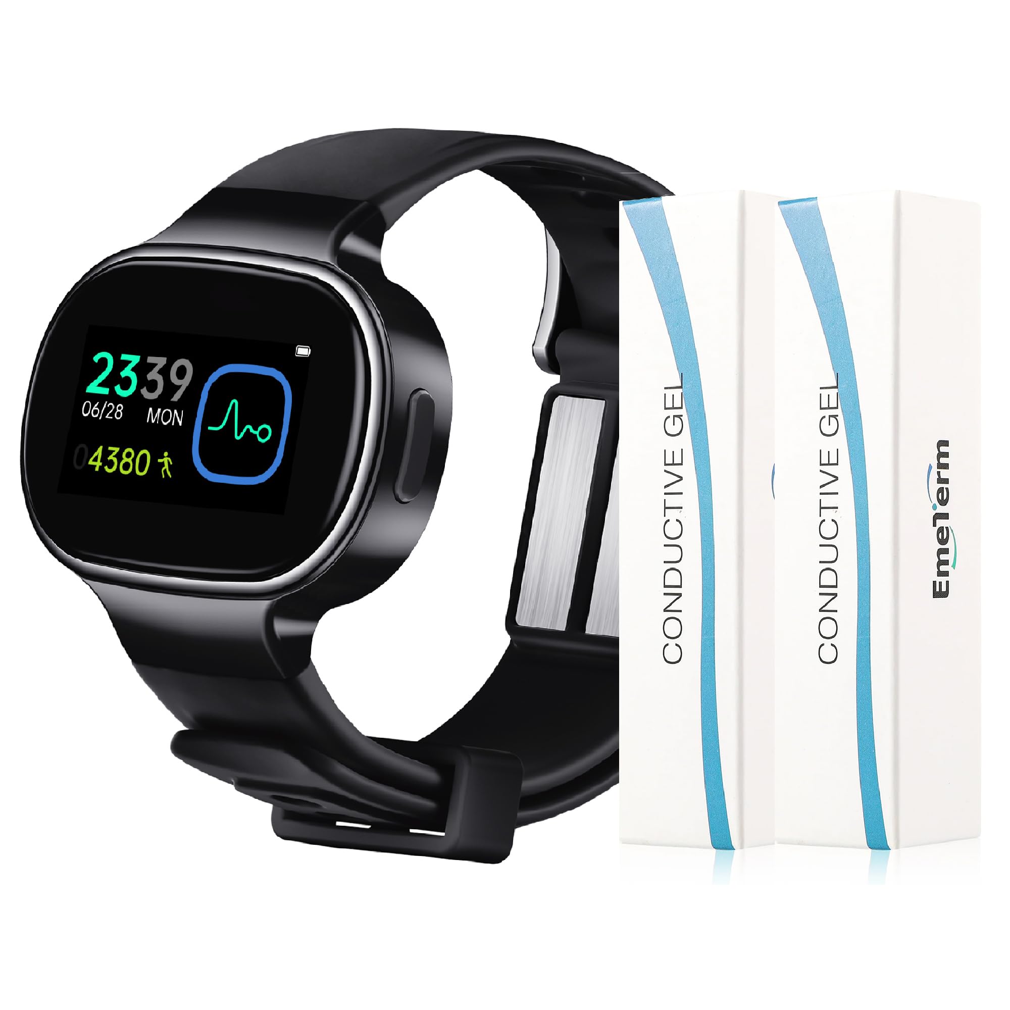 EmeTerm Smart FDA-Cleared Anti-Nausea Wristwatch Touchscreen IP67 Waterproof Morning Motion Sickness Relief Rechargeable Fast Ac