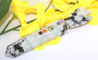 Jet Energized Rainbow Moonstone Angel Chakra Wand Stick Approx. 5-5.5 inch Charged Cleansed Programmed Pure Genuine Stick HANDCA