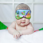 NMM Global 100% Natural Silk Sleep Eye Mask Kids, Cute Night Sleeping Mask with Adjustable Elastic Strap for Newborn (Baby Cute