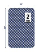 Non-Slip Bed Pads for Incontinence Washable (36 x 52|2 Pack), Waterproof Bed Pads, Navy Blue Grid, Bed Wetting Pads for Bed, Sof